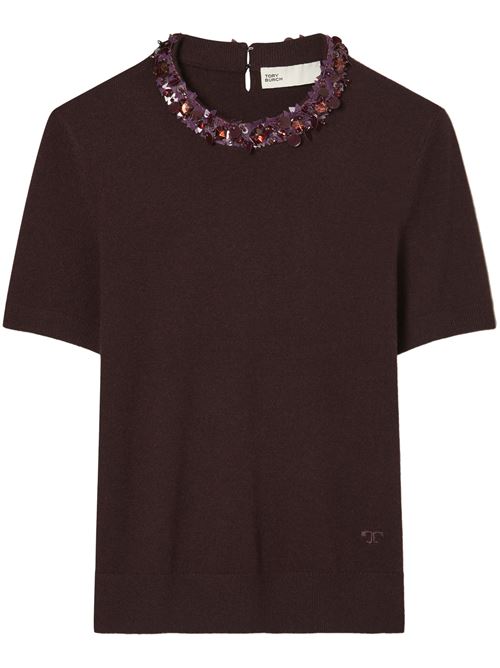 T-shirt con ricamo TORY BURCH | 164510602